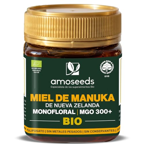 Miel de Manuka BIO 250g | 100% Monofloral, MGO 300+ | Origen Nueva Zelanda