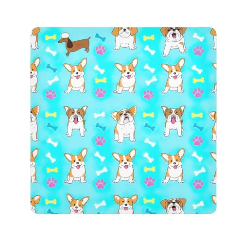 ODAWA Cartoon Dogs Bones Blue 13.8