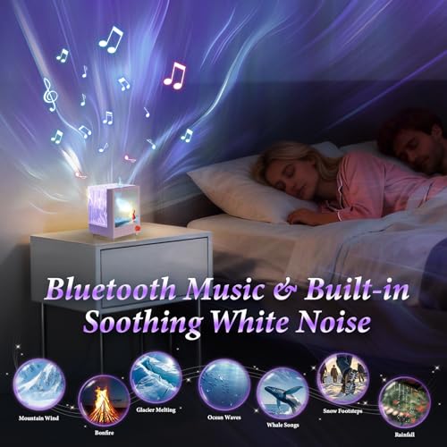 Save $12 on TOBTOS Northern Lights Projector with Bluetooth & White Noise - Image 4