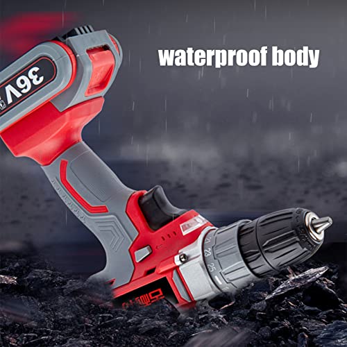 Akku-Bohrschrauber-Set, Akku-Schlagbohrschrauber mit zwei Geschwindigkeiten, 25+1 Drehmomenteinstellungen, LED-Licht, Elektroschrauber mit Aufbewahrungskoffer – Bild 8