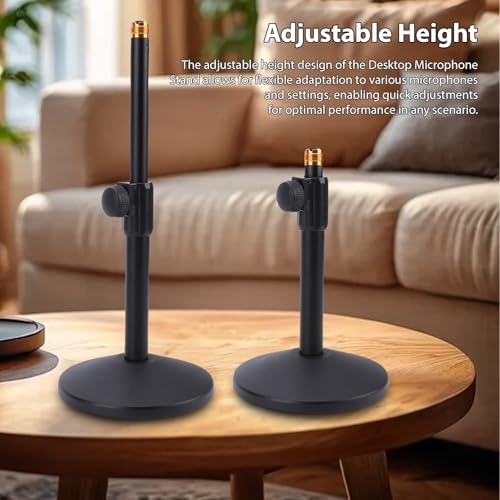 Support de microphone de table en métal lourd stable pour podcast