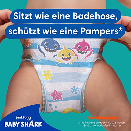 Pampers Splashers Baby Shark Limited Edition 4-5, 11, 9kg-15kg, Einweg-Schwimmwindeln, für sicheren Schutz im Wasser