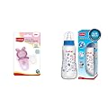 LuvLap Bunny Food & Fruit Nibbler & Luvlap Anti-Colic Slim Regular BPA-Free Neck Essential Baby Feeding Bottle, 250ml, B