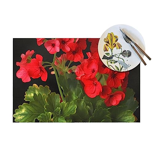 Set de table rouge lavable d'un coup d'éponge contre les taches - 7