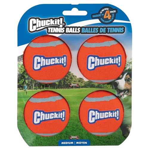Chuckit 7404 Tennis Ball Medium - 4 Stücke