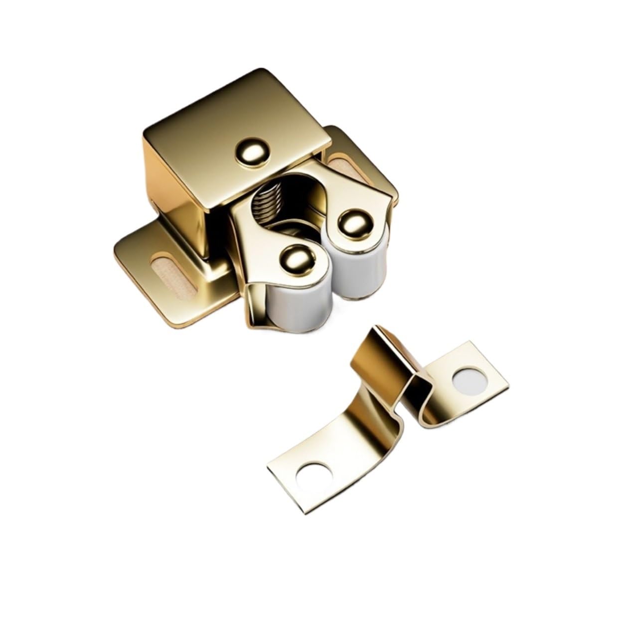8PCS Cabinet Catches Door Stop Closer Stoppers Damper Buffer for Wardrobe Hardware Furniture Fittings Accessories for Furniture(Gold)