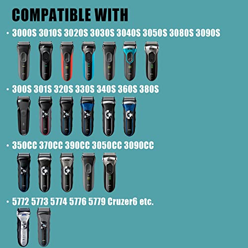 Cabeça de barbear 32B para Braun Series 3, lâmina de substituição e cassete de corte adequada para m