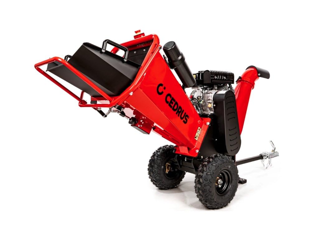 Hahn & Sohn Cedrus RB02PRO - Trituradora de gasolina, fuerte, hasta 12 cm, motor Loncin de 4,4 kW, chasis, trituradora de jardín, trituradora de madera, trituradora de ramas, trituradora profesional