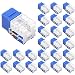 VCE UL Listed 10Gbps Cat6 Keystone Jack Insert 25-Pack, 90 Degree Punch Down RJ45 Keystone Jack Adapter Slim Profile Blue