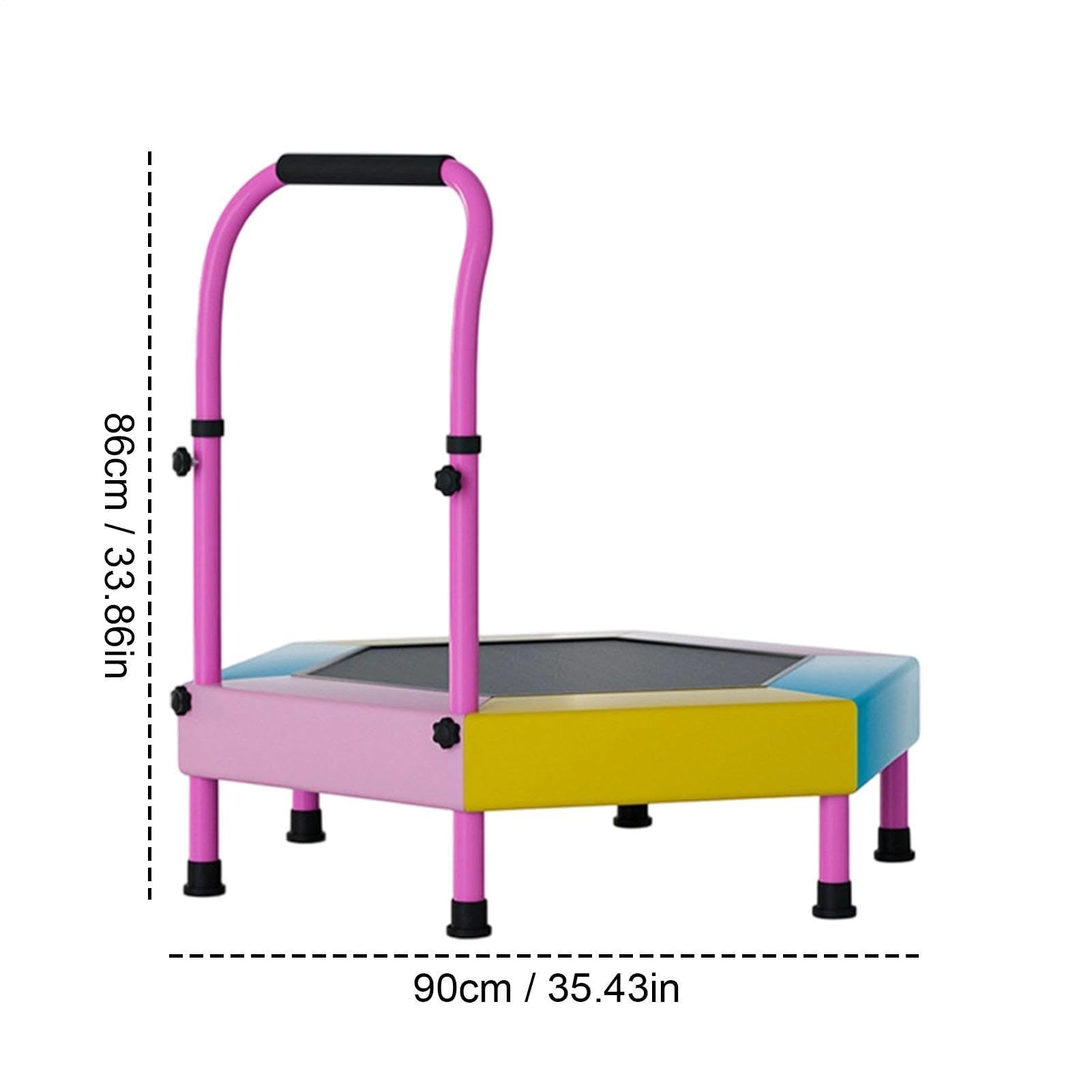Indoor-Trampolin | 91 cm faltbares Equipment | Mini-Trampolin mit verstellbarem Griff, für Spiele Fitnessstudio Zuhause Klassenzimmer Kindergarten Hof Rasen Garten