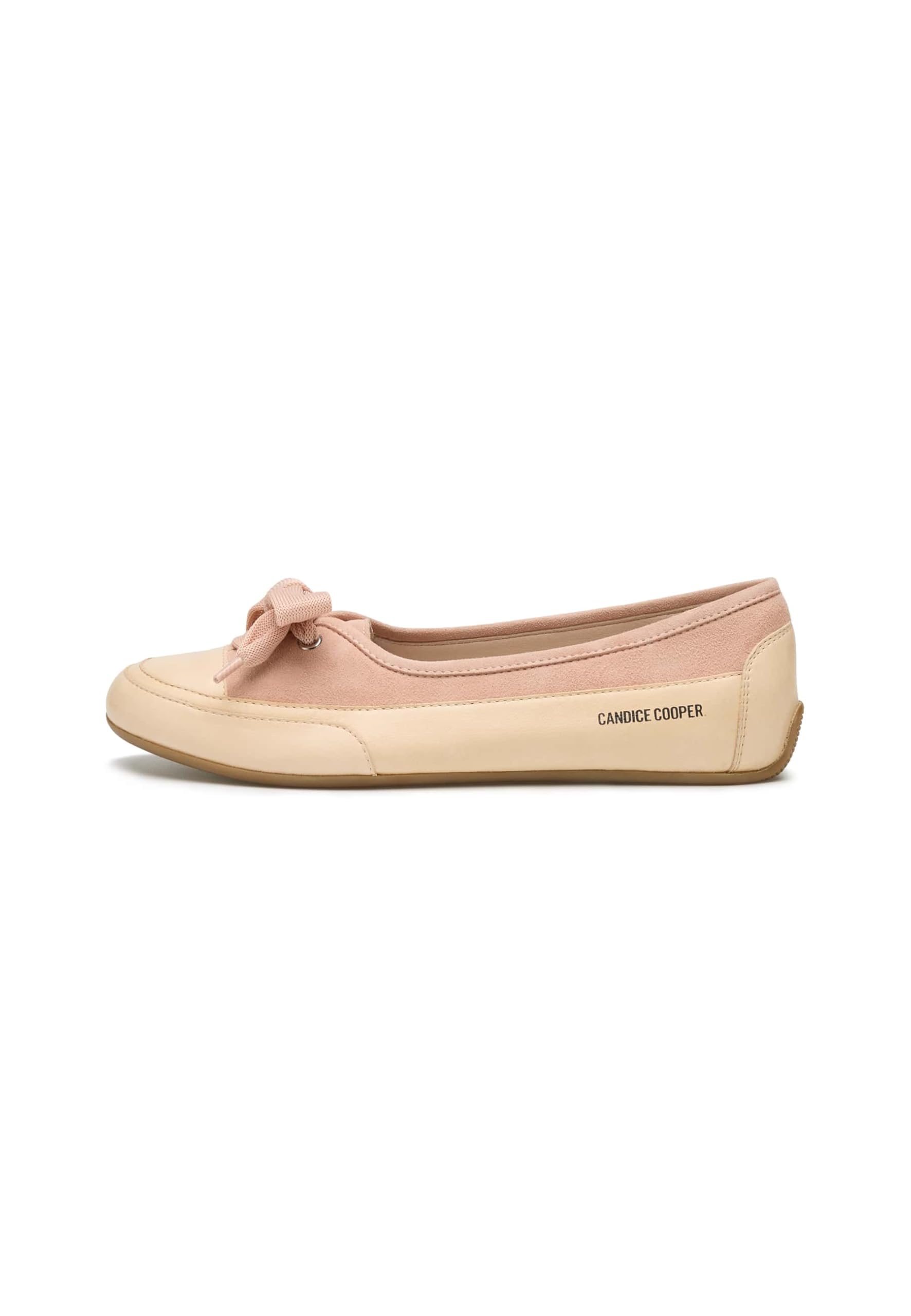 Candice Cooper Women's Candy Bow Ballet Flats, Ecru Ancient Rose, 43 EU