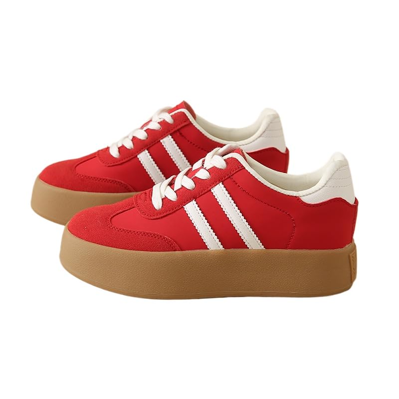 PU Chunky Sneakers Trendy Y2k Platform Shoes, Breathable Mesh Rubber Anti-Slip Sole Comfortable Insoles for Women Girls