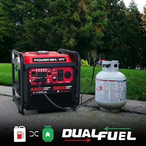 Image of PowerSmart 4400-Watt Dual Fuel Portable Generator with Inverter Technology, CO Protect, 30 amp for Home Use and Emergency Backup