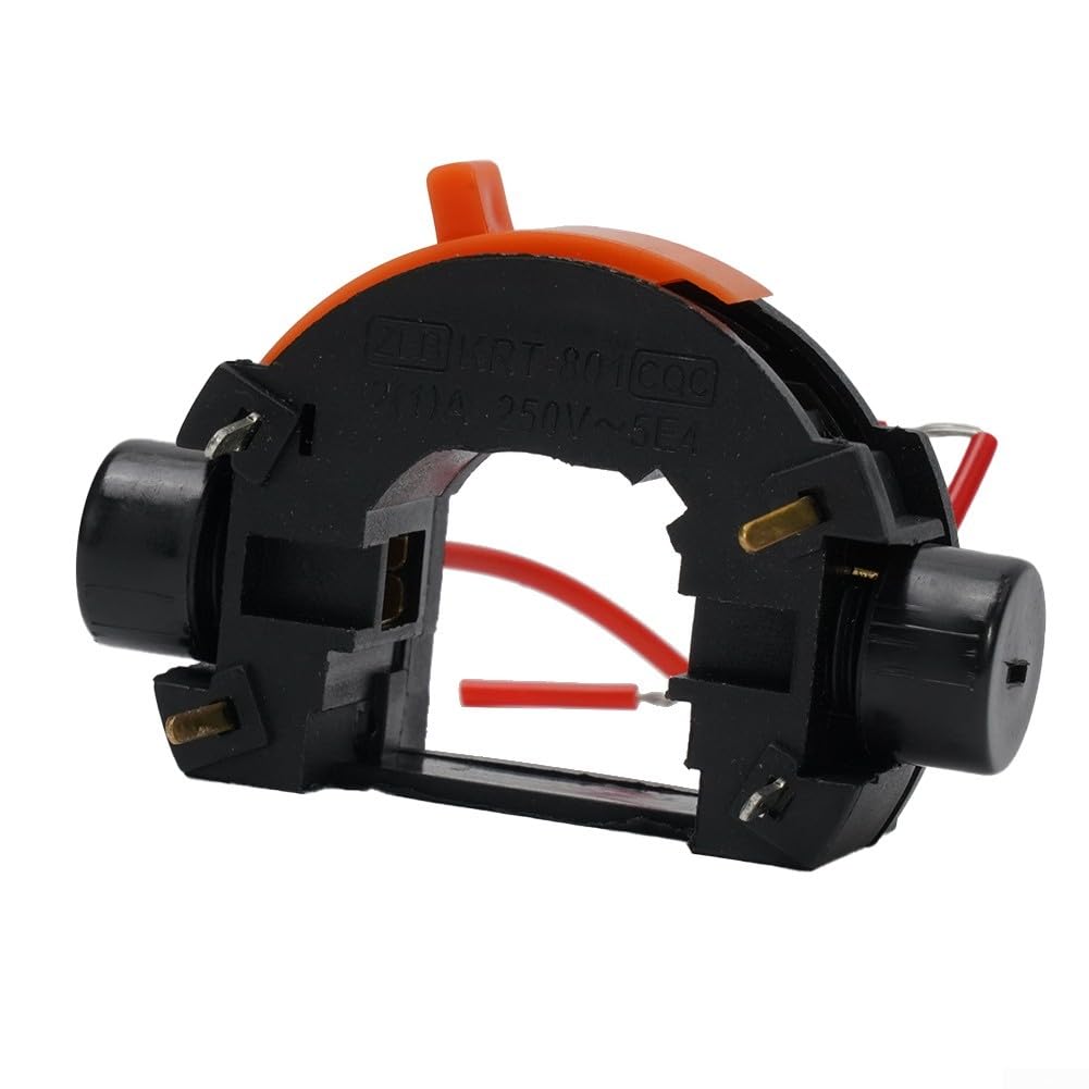 Interruttore di accensione e spegnimento a velocità variabile con regolatore di velocità a 5 fasi per potenza rotativa 220 V, costruzione in plastica, ricambio per smerigliatrice elettrica e multi