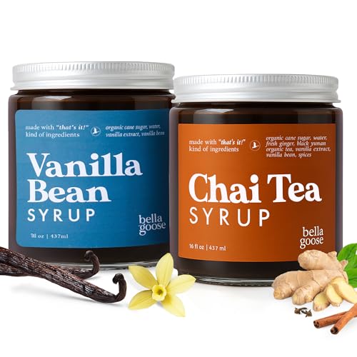 Bella Goose Coffee Syrup Set – Vanilla Bean & Chai