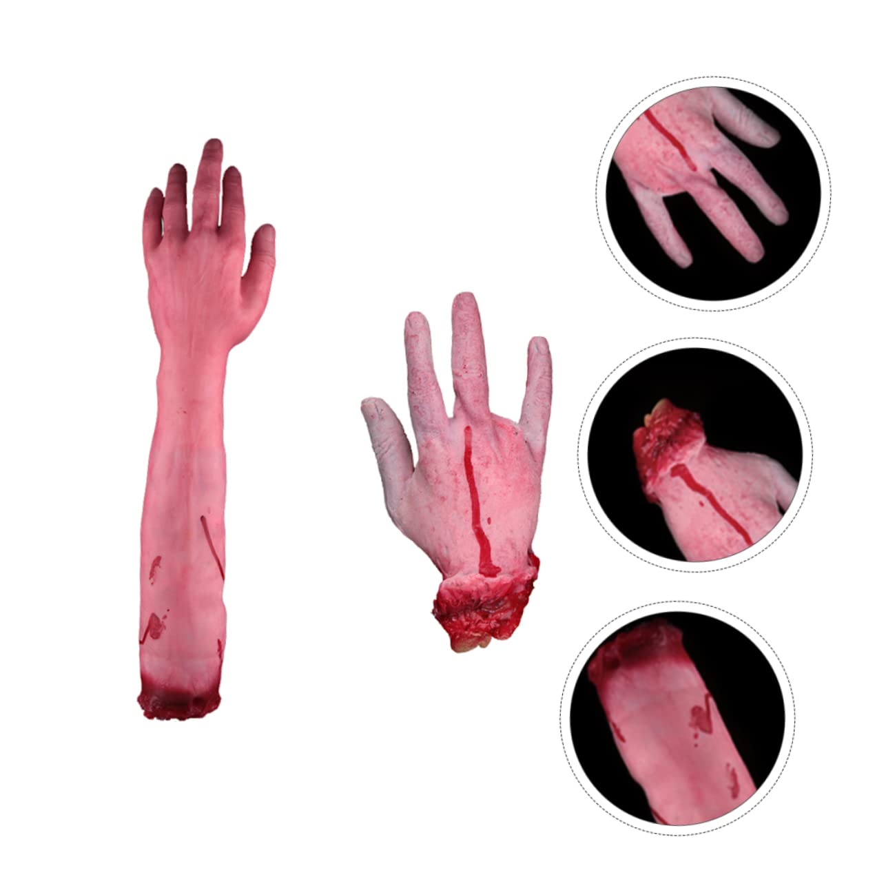 Artibetter 4piezas Juguete De Broma De Halloween Mano y Rotos Falsa para Fiesta De Terror Accesorios De Disfraz y Bromas Divertidas