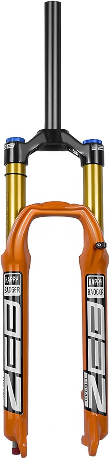 Mountain Bike Fork 26/27.5/29 Inch 160mm Travel, Bicycle Front Forks, Air Suspension for AM, XC, MTB, Downhill Cycling - Orange