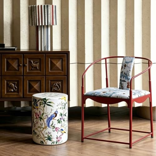 Tabouret en céramique résistant intempéries table appoint salon jardin terrasse - 6
