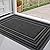 Buganda Floor Door Mat, Heavy Duty Doormat Outdoor Indoor, Natural Rubber Mat, Non Slip, Low Profile Outdoor Mat for Home Entrance, Garage, Patio Porch Farmhouse, 29x17, Black