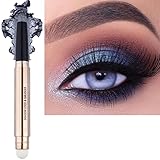 2 in1 Silver Smokey Grey Cream Eyeshadow Stick, Shimmer Smooth Glitter Eyeshadow Pencil,...
