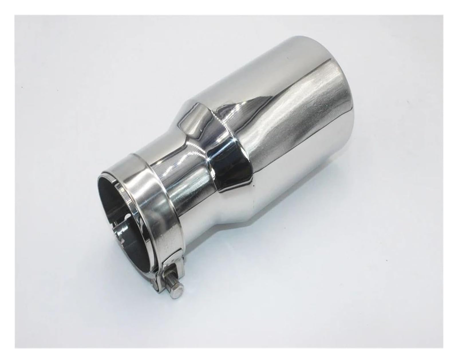 Silenciador De Escape Universal Para Automóvil Tubo De Acero Inoxidable Revestimiento Garganta Cola Para Automóvil Tubo De Punta De Silenciador(73mm In-89mm Out)
