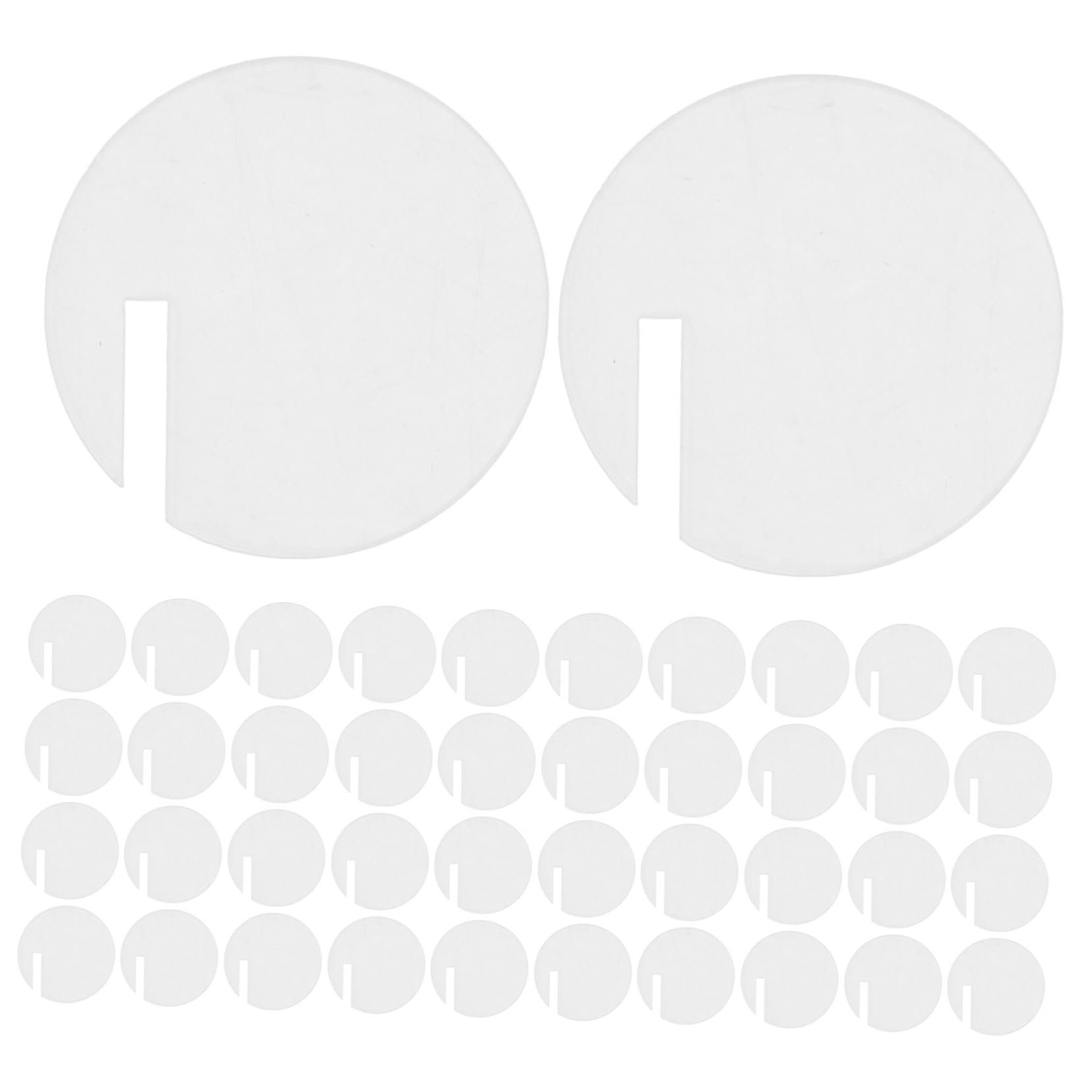 Étiquettes de Boissons Acryliques Rondes Marqueurs à Vin Réutilisables 60pcs Décoration et Reconnaissance Accessoires de Fête pour Verres à Vin en Restaurant et Famille