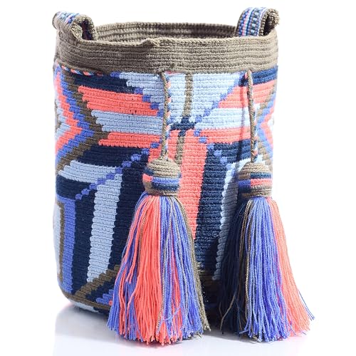 Image of WYOU Designer Collection Wayuu Hand-Woven Macrame Purse, Raffia Handbag, Classy Summer Crossbody Bags for Women, Medium