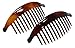 Parcelona French Banana Wide Edge Tortoise Shell Brown Extra Large 7â€ Celluloid 13 Teeth Set of 2 Side Hair Combs for Women and Girls