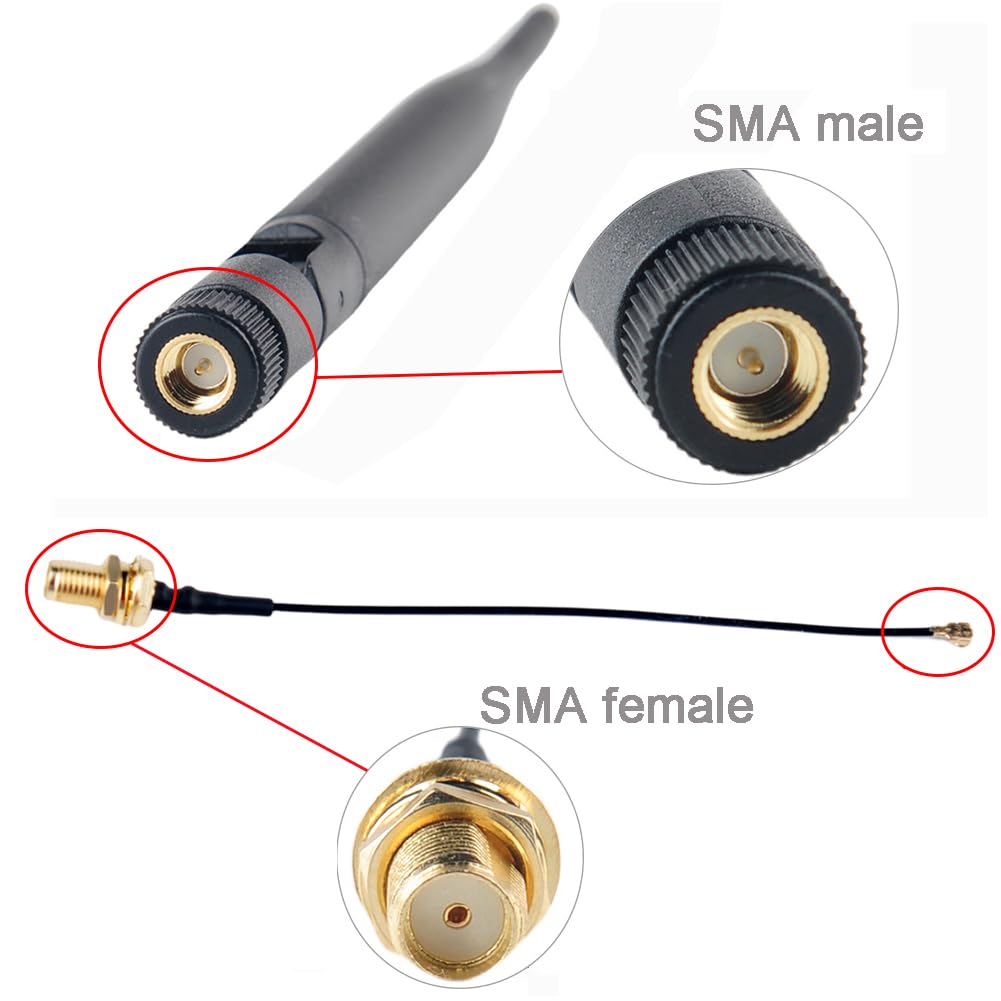 868-MHz-antenne, 10 dBi versterking voor Meshtastic LoRa Long Range Soft Whip-antenne, 17 cm Omni SMA-stekker, zwart (1-pack