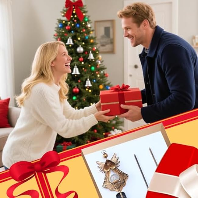 Starryfill Angel Stake Solar Lights with Crackle Glass Globe Waterproof Warm White LED, 40.5 inches Height Metal Bronze Stake Garden Patio Art Decor, Memorial Gift for Mom Women or Friends