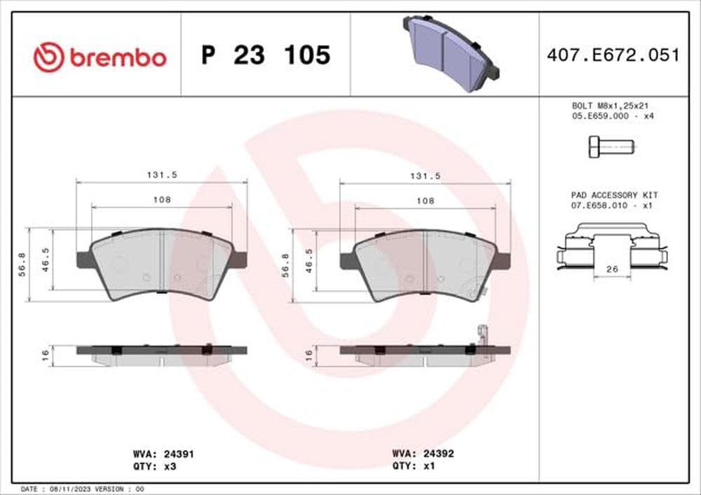 Brembo P 23 105 ab 25,11 € | Preisvergleich bei