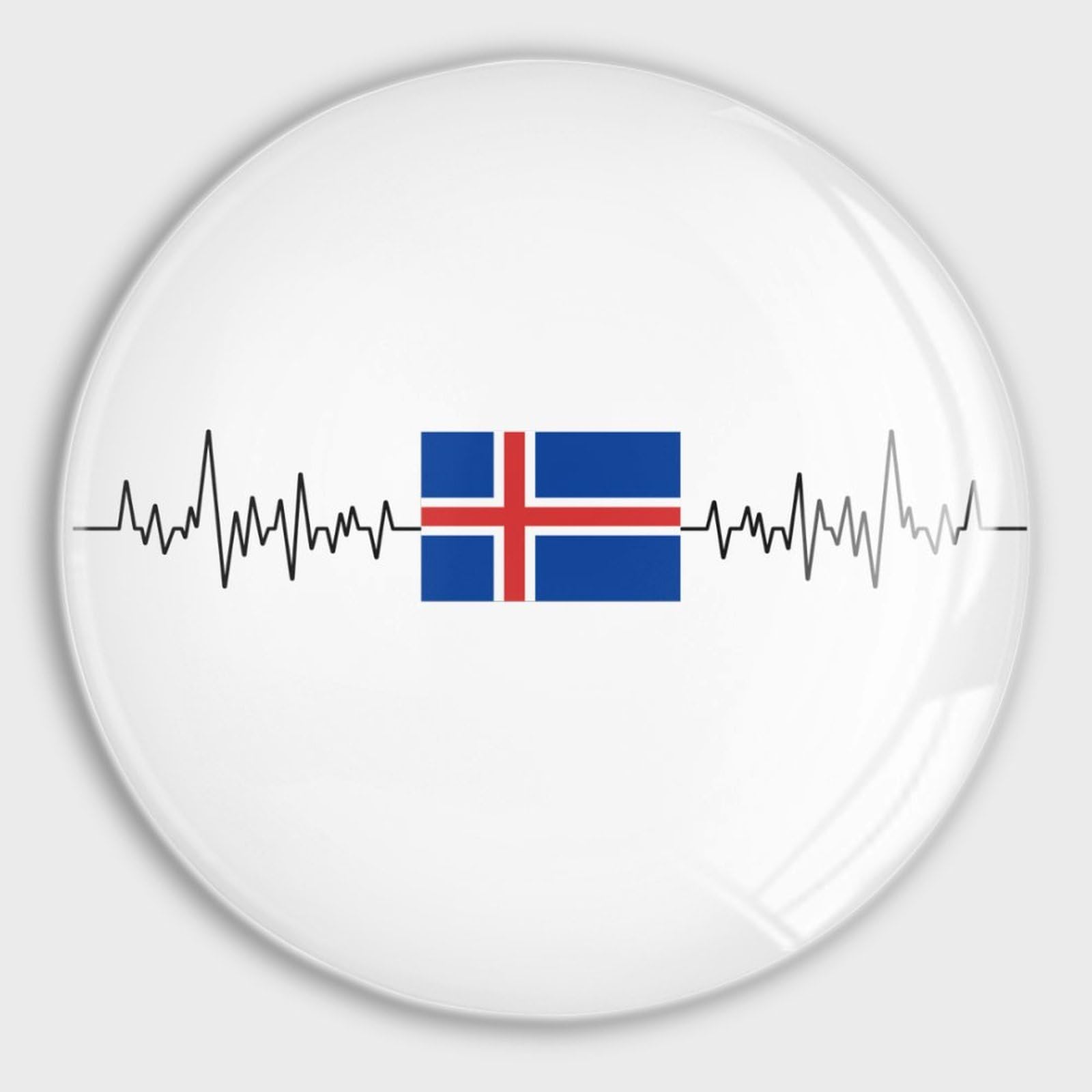 Kleine Kühlschrankmagnete aus Glas mit isländischer Flagge, patriotische Flagge, starke Magnete für Klassenzimmer, Küche, Büro, Zuhause, Spind, 4 Stück