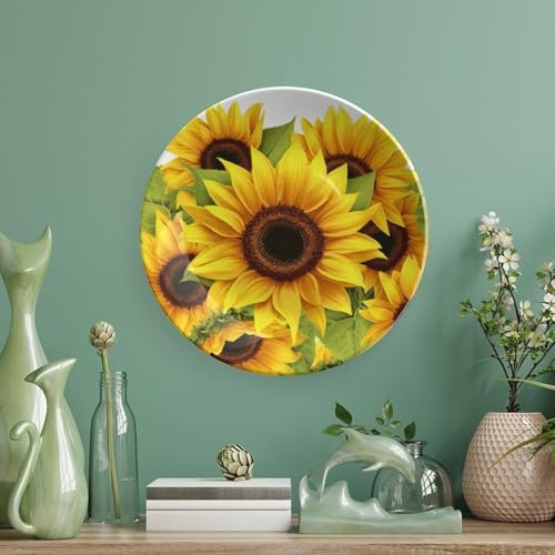 Plato decorativo de porcelana Sunflower Bone China miniatura 5