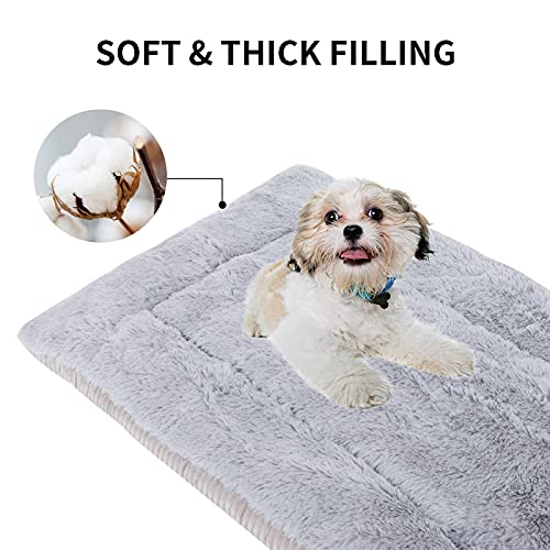 Vejaoo Hundematte Weiche und warme Matte Liegedecke für Hunde und Katzen Sofa für Heimtiere XZ014 (S(60 X 45CM), Wicker Gray)