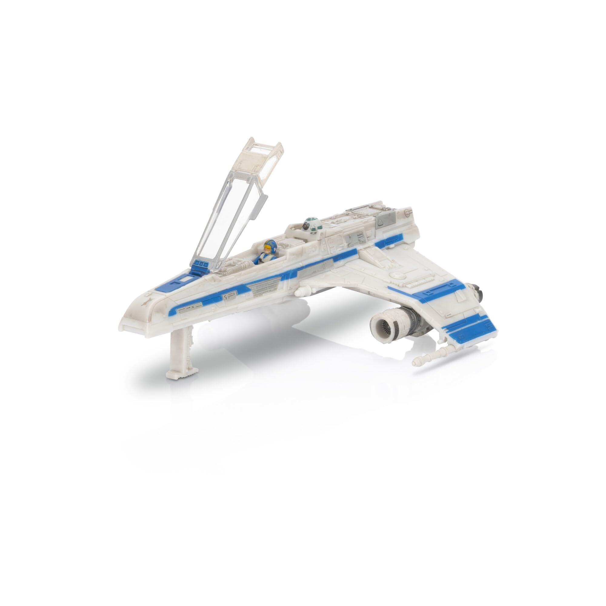 Star Wars Micro Galaxy Squadron SWJ0147 – E-Wing Starfighter, vehículo Oficial de 7,5 cm con Figuras