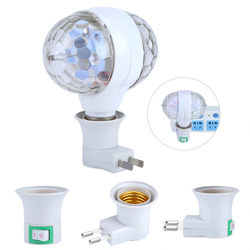 E27 RGB LED disco światła sceniczne żarówka kulowa 2-głowicowa obrotowa z efektem imprezowym Pub disco oświetlenie sceniczne 6W Nadaje się do KTV, sal muzycznych itp. (UE)