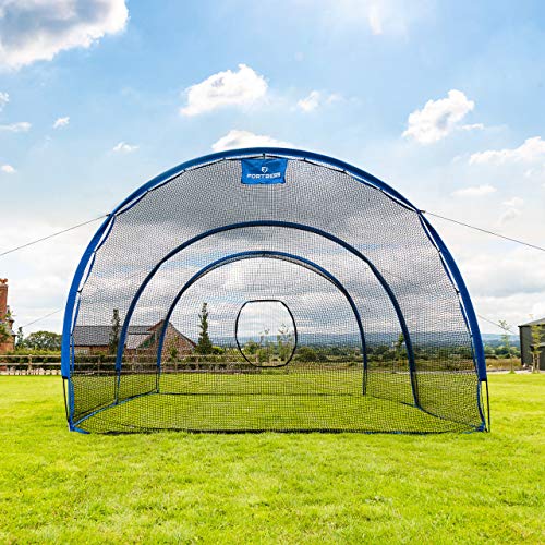 Product Image 5: Fortress Pop-Up Baseball Batting Cage | Backyard Batting & Pitching Practice [20ft, 40ft, 60ft or 80ft Net Length] | Baseball Net for Hitting and Pitching (40ft Net Length, Open Ended)