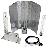 ✯ 150 Watt Natriumdampflampen Bausatz mit Wuchs- & Blüte-Licht ✯ bestehend aus Hammerschlag-Reflektor mit vormontierter E40 Fassung, Vorschaltgerät VSG & Hochdruck-Entladungslampe für die Blütephase & Metallhalogen für die Wuchsphase & Kabel