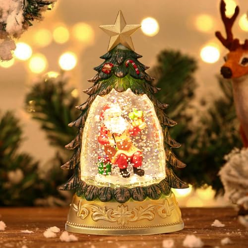 Schneekugel Weihnachten, Weihnachtslaterne mit Schneegestöber,...