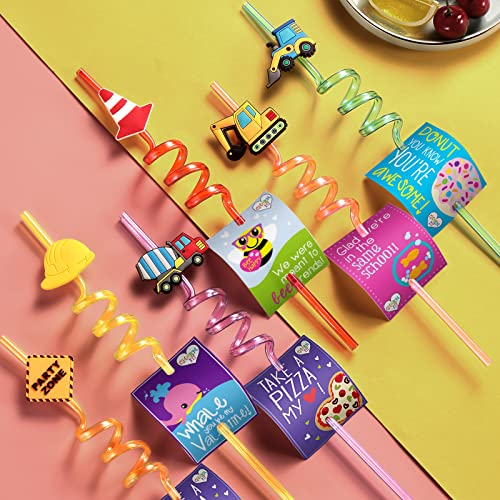 Pitillos plásticos reutilizables multicolor de 24 unidades miniatura 3