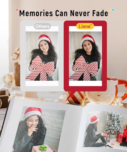 Liene M100 4x6'' Photo Printer, Phone Printer 100 Sheets & 3 Cartridges, Full-Color Photo, Portable Instant Photo Printer for iPhone Android, Thermal Dye Sublimation, Wi-Fi Picture Printer 100 Papers