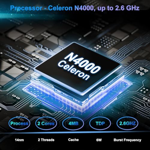 Ordinateur portable 14 pouces PINSTONE PC argent 6Go RAM 128Go SSD - 6