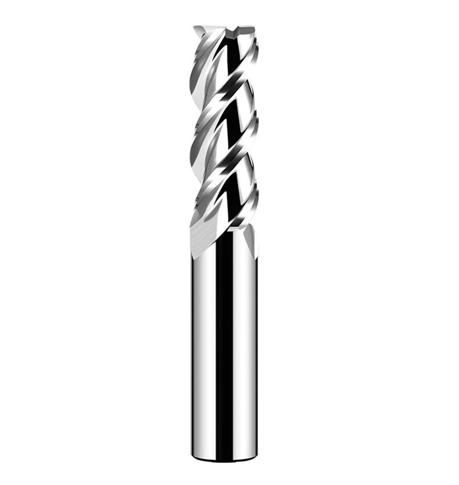 Frez 3-ostrzowy HRC55 z twardego stopu Aluminiowy frez CNC do drewna | Frez palcowy z węglika wolframu HRC55 z 3 ostrzami, powlekany stopem, do obróbki CNC aluminium i drewna(12.0mmX75L)