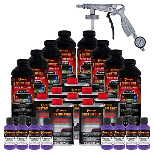 Image of Custom Coat Bright Purple Urethane Spray-On Truck Bed Liner Kit, 2 Gallons