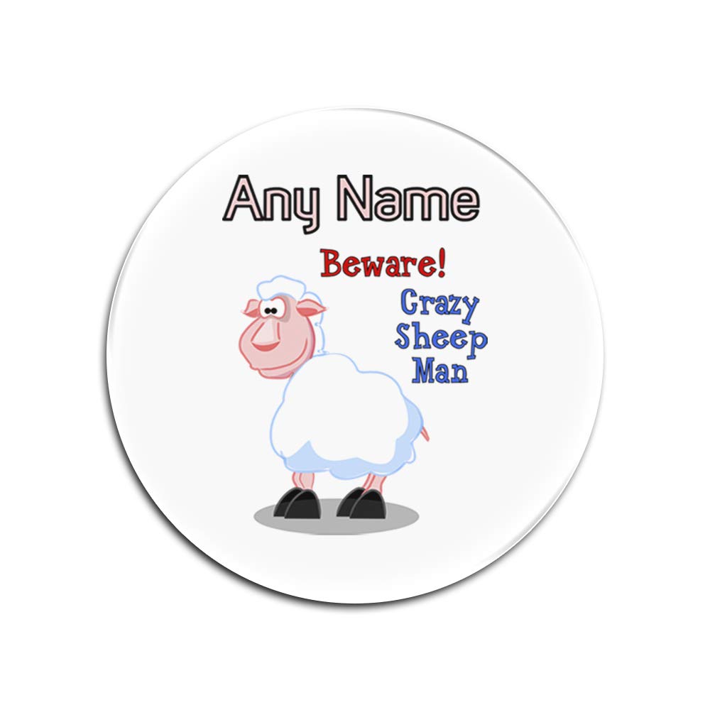 Sous-verre en verre blanc premium Crazy Sheep Man - Dessous de table rond motif mouton