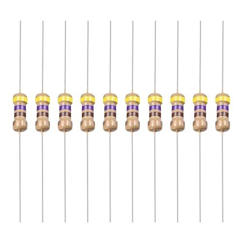 YOKIVE 50 resistencias de película de carbono, 14 W 470 ohmios, 5% de tolerancias, bueno para proyectos electrónicos de bricolaje (4 bandas de