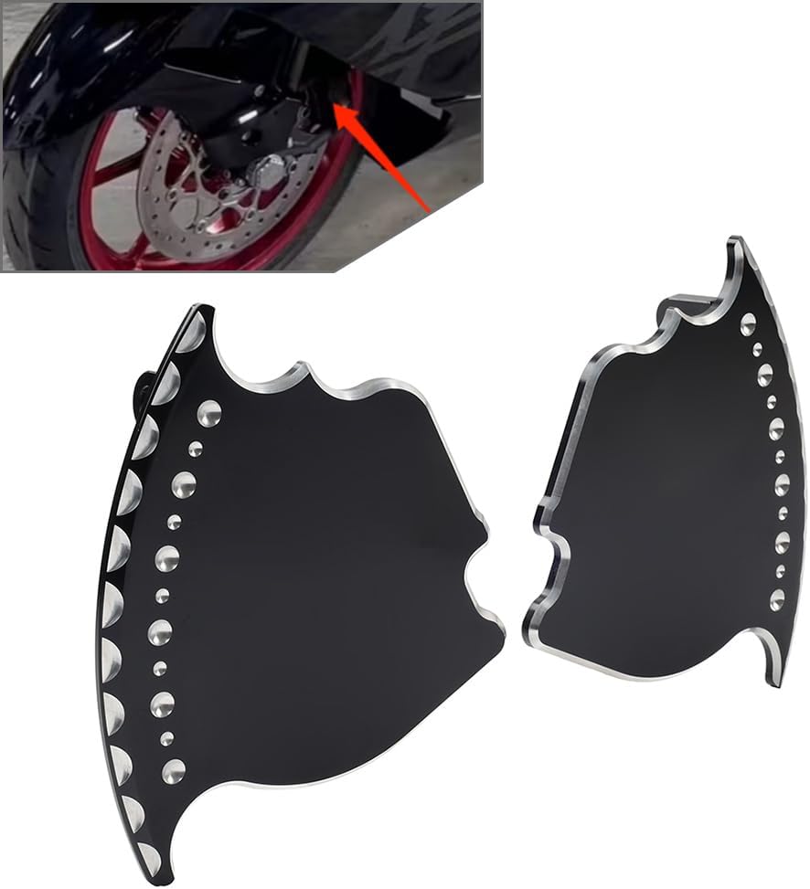 Cnsodo15 H-2 Caliper Guards Front Brake Disc Caliper Guard 1 Pair For Suzuki GSXR1300 08-20 Aluminum Black
