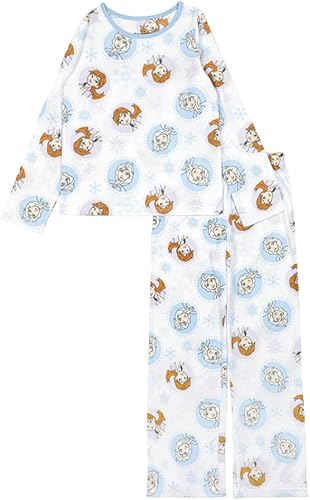Disney girls 2-piece Loose-fit Pajama Set, Princess Pajamas, Soft & Cute for Kids