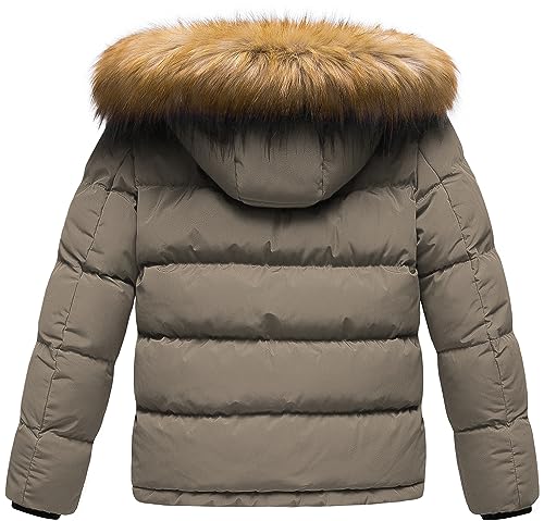 Image of CREATMO US Boy's Water Resistant Winter Coats Warm Fleece Lined Outwear Windbreaker Ski Jacket