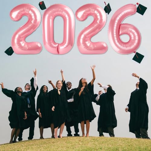 Image of 2026 Balloon Numbers Party Decorations, 40In Pearl Pink Balloons | Eye-catching Appearance, Perfect Decorative Centerpieces, Convenient Self-sealing Structure, Widely for Various Occasions